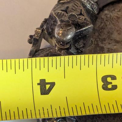 Egyptian Silver Marked Bracelet Trinket Dish 140 Grams (DR)