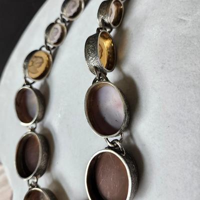 Antique Stone Cameo Necklace