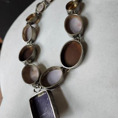 Antique Stone Cameo Necklace