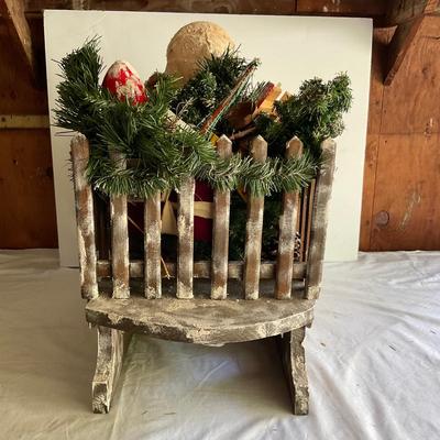 G1123 Vintage Old World Santa on Sled
