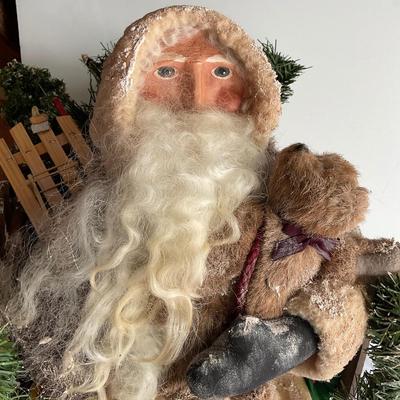 G1123 Vintage Old World Santa on Sled