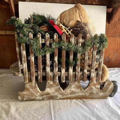 G1123 Vintage Old World Santa on Sled