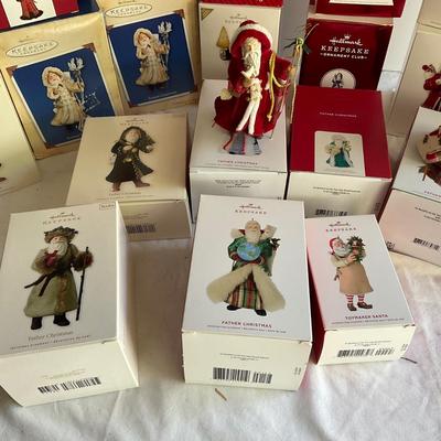 G1125 Large Lot of Old World Santa Hallmark Ornaments