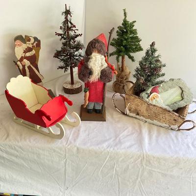 G1140 Lot of Various Trees , Sleds, Christmas Trees