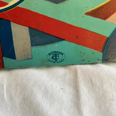 G1148 Vintage Tin Superior Super Target Toy