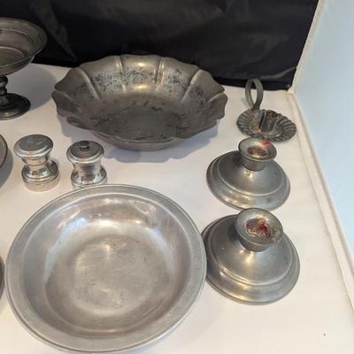Woodbury Pewterers Flagg & Homan Newburyport Pewter Towle Raimond Italy Pewter Pieces #26 (DR)