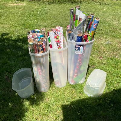 G1157 Lot of Three Tubs of Wrapping Paper for all Occasions