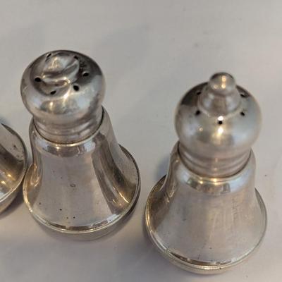 Duchin Sterling Weighted Salt & Pepper Shakers With Glass Insert #28 (DR)