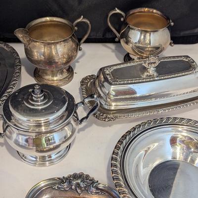 Silver Plated Tea Pots Creamers Serving Dishes #29 (DR)