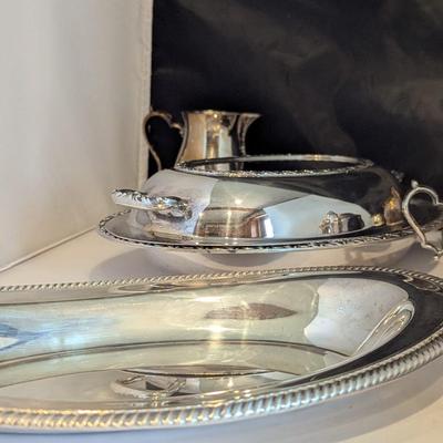 Silver Plated Tea Pots Creamers Serving Dishes #29 (DR)