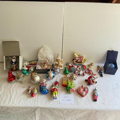 G1163 Lot of Glass Figural Ornaments