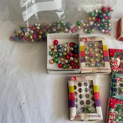 G1176 Lot of Miniature Glass Ball Ornaments