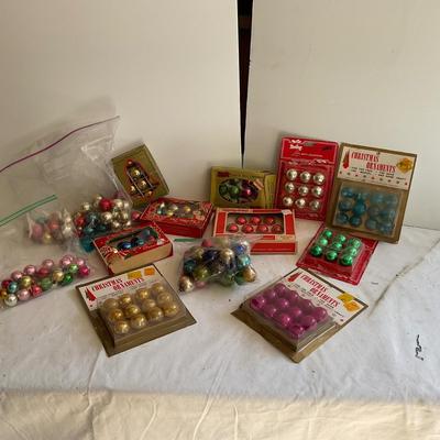 G1177 Lot of Small Glass Christmas Ball Ornaments