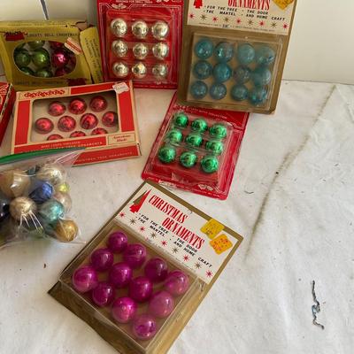 G1177 Lot of Small Glass Christmas Ball Ornaments