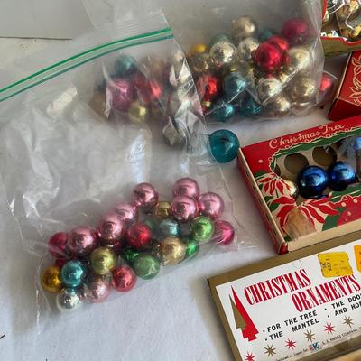 G1177 Lot of Small Glass Christmas Ball Ornaments