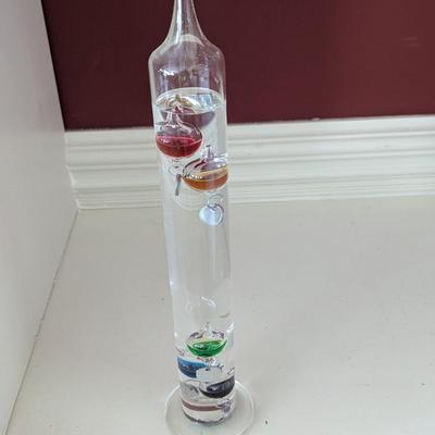 Approx 16" Tall Galileo Glass Thermometer (DD)
