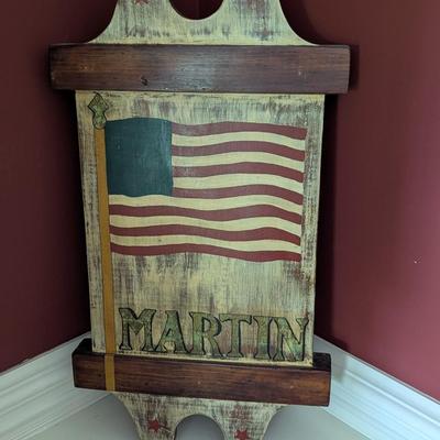 Wood American Flag "Martin" Wall Decor (DD)