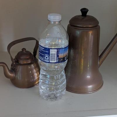 Coppercraft Guild Copper Teapot Chocolate Coffee Tea Pot Brass Taunton Mass. (DD)