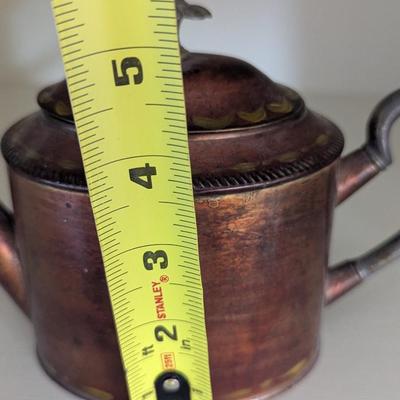 Vintage Chinese Enamel Brass Teapot (DD)