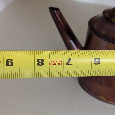 Vintage Chinese Enamel Brass Teapot (DD)