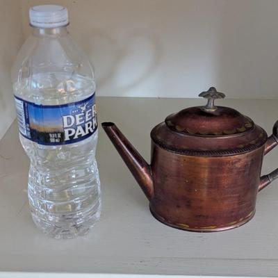 Vintage Chinese Enamel Brass Teapot (DD)
