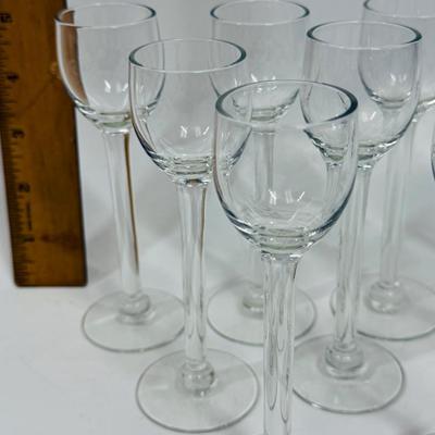 Set of 9 Clear Cordial Glasses