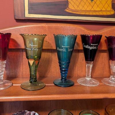 Antique Souvenir Wine/Champagne Glasses (DD)