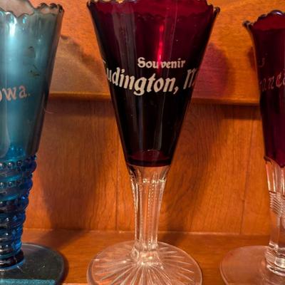 Antique Souvenir Wine/Champagne Glasses (DD)