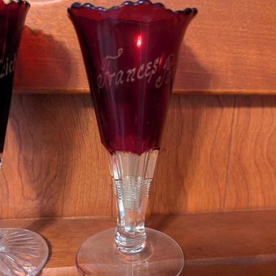 Antique Souvenir Wine/Champagne Glasses (DD)