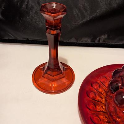 Ruby Red Antique Dishes (B)