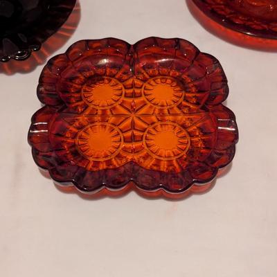 Ruby Red Antique Dishes (B)