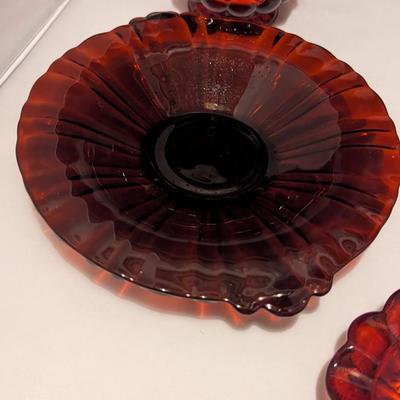 Ruby Red Antique Dishes (B)