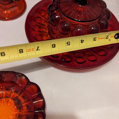 Ruby Red Antique Dishes (B)