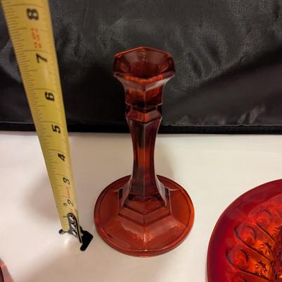 Ruby Red Antique Dishes (B)