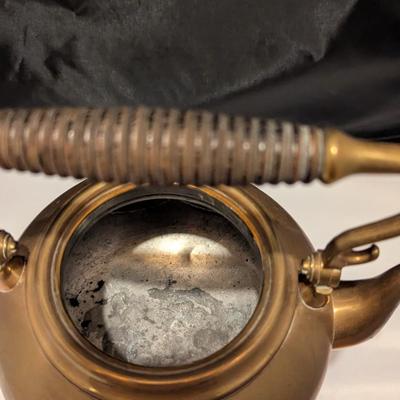 Vintage Brass Spirit Tipping Teapot Kettle Fire Stand (B)