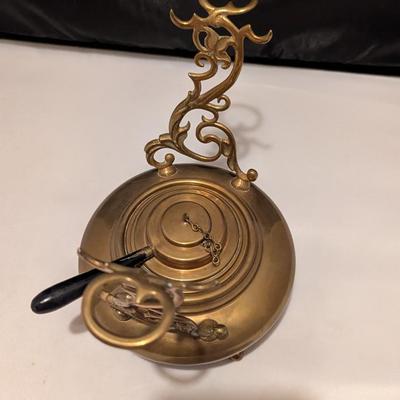 Vintage Brass Spirit Tipping Teapot Kettle Fire Stand (B)