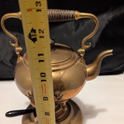 Vintage Brass Spirit Tipping Teapot Kettle Fire Stand (B)