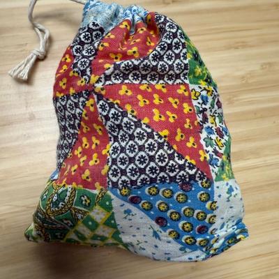 Nibbler sized Handcrafted Cookie Stamps in cute calico material bag