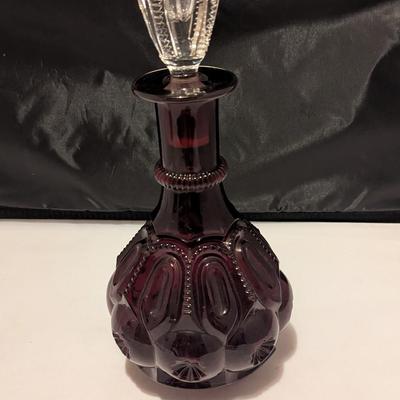Purple Decanter With Crystal Stopper (B)