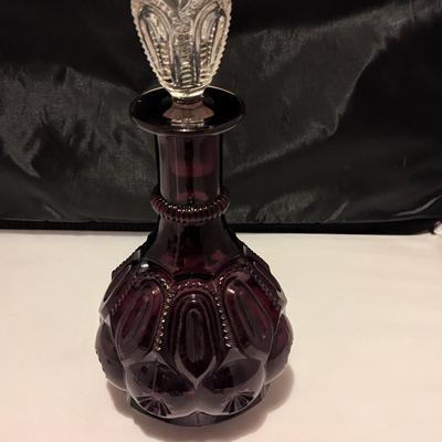 Purple Decanter With Crystal Stopper (B)