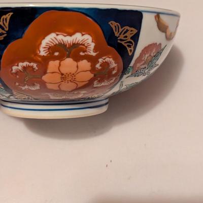 Hand Painted Gold Imari Bowl & English Plate (B)