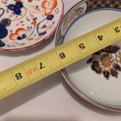 Hand Painted Gold Imari Bowl & English Plate (B)