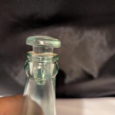 Vintage Aqua Glass Pluto Water America's Physic Bottle With Cap & Canning Jars Canister (B)