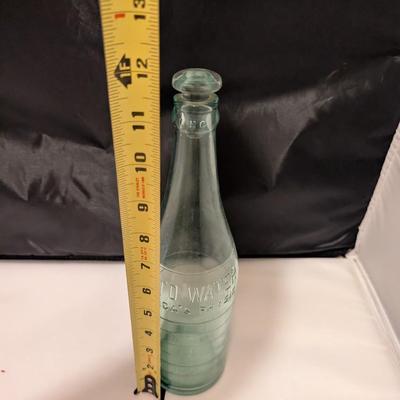 Vintage Aqua Glass Pluto Water America's Physic Bottle With Cap & Canning Jars Canister (B)