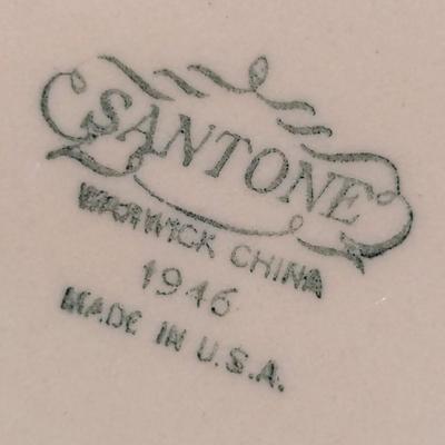 Santone Warwick China 1946 Oswald Plate Bastine Pottery Salt Glazed Stoneware Plate (B)