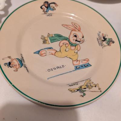 Santone Warwick China 1946 Oswald Plate Bastine Pottery Salt Glazed Stoneware Plate (B)