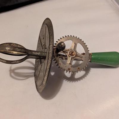 Green Handled Vintage Hand Mixer Vintage Junior Express Espresso Coffee Maker Stove Top Made In Italy (B)