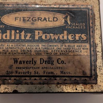Vintage Advertising Tins Fitzgerald Seidlitz Powders Martin's Capsules Premium Crackers (B)