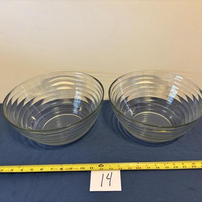 Vintage Ribbed Glass Bowls