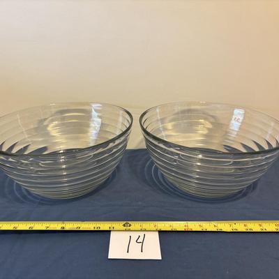 Vintage Ribbed Glass Bowls